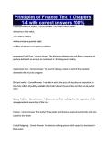 Principles of Finance Test 1 Chapters 1-4 with correct answers 100&percnt;