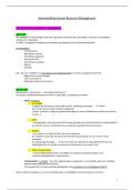 Samenvatting Human Resource Management &lpar;prof&period; E&period; Hendrickx&rpar;