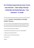 NU 155 Medical-Surgical Nursing I Exam 3 Actual Exam 2026&sol;2027 &ndash; Galen College of Nursing &ndash; Verified Q&A with Detailed Rationales &ndash; Pass Guaranteed &ndash; A&plus; Graded