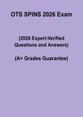 OTS SPINS 2026 Exam &vert; Certification Practice & Study PDF