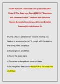 OUPV Rules Of The Road Exam Questions&sol;OUPV  Rules Of The Road prep Exam 2026&sol;2027 Questions  and Answers Practice Questions with Solutions  Newest Complete Questions And Correct Detailed  Answers&vert; Already Graded A&plus; 