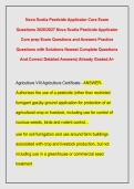 Nova Scotia Pesticide Applicator Core Exam  Questions 2026&sol;2027 Nova Scotia Pesticide Applicator  Core prep Exam Questions and Answers Practice  Questions with Solutions Newest Complete Questions  And Correct Detailed Answers&vert; Already Graded A&plus; 
