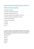 Edapt Pathophysiology Questions Week 1-4 With Complete Solutions