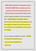 ASMIRT MRI Accreditation Exam Questions Version  2&sol;2026&sol;2027 ASMIRT MRI Accreditation prep Exam  Questions and Answers Practice Questions with  Solutions Newest &vert; Already Graded A&plus;&vert;Brand New&excl;&excl;