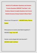 AALAS LAT Certification Questions and Answers  Practice Questions 2026&sol;2027 Test Bank 1 with  Solutions Newest Complete Questions And Correct  Detailed Answers&vert; Already Graded A&plus;&vert;Brand New&excl;&excl;
