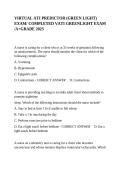 Virtual ATI Predictor Green Light Exam 2023 &vert; Completed VATI PN Predictor Questions & Verified A&plus; Answers
