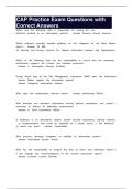 CAP Practice Exam Questions with Correct Answers