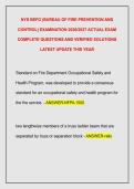 NYS BEFO &lpar;BUREAU OF FIRE PREVENTION AND  CONTROL&rpar; EXAMINATION 2026&sol;2027 ACTUAL EXAM  COMPLETE QUESTIONS AND VERIFIED SOLUTIONS  LATEST UPDATE THIS YEAR 