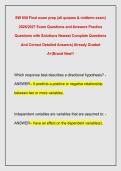 SW 650 Final exam prep &lpar;all quizzes & midterm exam&rpar;  2026&sol;2027 Exam Questions and Answers Practice  Questions with Solutions Newest Complete Questions  And Correct Detailed Answers&vert; Already Graded  A&plus;&vert;Brand New&excl;&excl;