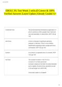 EBOLC PL Test Week 1 with all Correct & 100&percnt; Verified Answers &vert;Latest Update &vert;Already Graded A&plus;