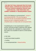 CON 3990 TEST FINAL EXAM AND PRACTICE EXAM  2026&sol;2027 BANK 2 VERSIONS 500 QUESTIONS WITH  DETAILED VERIFIED ANSWERS&vert;&vert; VERIFIED EXAM  QUESTIONS WILL COME FROM HERE &lpar;100&percnt;  CORRECT ANSWERS&sol; A&plus; GRADED&vert;&vert;NEWEST EXAM&excl;&excl;&excl; 