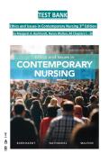 TEST BANK  Ethics and Issues in Contemporary Nursing 3rd Edition   by Margaret A&period; Burkhardt&comma; Nancy Walton&comma; All Chapters 1 - 20