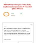 WGU C483 Principles of Management Test Prep &vert; Verified study Questions and complete solutions &vert; A&plus; Graded &vert; 2026 Updates &vert; 100&percnt; correct