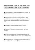 AMH 2010 FINAL EXAM ACTUAL PAPER 2026 QUESTIONS WITH SOLUTIONS GRADED A&plus;