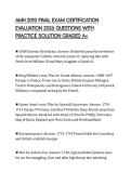 AMH 2010 FINAL EXAM CERTIFICATION EVALUATION 2026 QUESTIONS WITH PRACTICE SOLUTION GRADED A&plus;