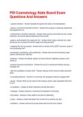 PSI Cosmetology State Board Exam Questions And Answers