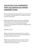 AMH 2010 FINAL EXAM COMPREHENSIVE SCRIPT 2026 QUESTIONS AND ANSWERS GUARANTEED TO PASS