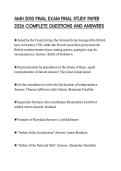 AMH 2010 FINAL EXAM FINAL STUDY PAPER 2026 COMPLETE QUESTIONS AND ANSWERS