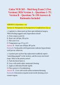 Galen NUR 265 &vert; Exam 2 Two Versions &lpar;A & B&rpar; &vert; 150 Practice Questions & Rationales &vert; Med-Surg 2026