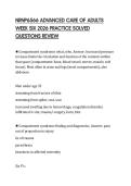 NRNP6566 ADVANCED CARE OF ADULTS WEEK SIX 2026 PRACTICE SOLVED QUESTIONS REVIEW