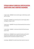 FITOUR GROUP EXERCISE CERTIFICATION QUESTIONS AND VERIFIED ANSWERS