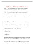 MBA 705 - Exam 1 &vert; UPDATED Questions with 100&percnt; Correct Answers