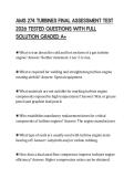 AMS 274 TURBINES FINAL ASSESSMENT TEST 2026 TESTED QUESTIONS WITH FULL SOLUTION GRADED A&plus;