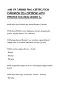 AMS 274 TURBINES FINAL CERTIFICATION EVALUATION 2026 QUESTIONS WITH PRACTICE SOLUTION GRADED A&plus;