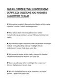 AMS 274 TURBINES FINAL COMPREHENSIVE SCRIPT 2026 QUESTIONS AND ANSWERS GUARANTEED TO PASS