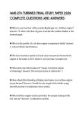 AMS 274 TURBINES FINAL STUDY PAPER 2026 COMPLETE QUESTIONS AND ANSWERS
