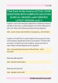 Final Exam Scribe America ACTUAL EXAM  QUESTIONS WITH COMPLETE SOLUTION  GUIDE &lpar;A&plus; GRADED 100&percnt; VERIFIED&rpar;  LATEST VERSION 2026&excl; &excl;&excl; 