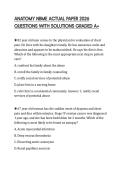 ANATOMY NBME ACTUAL PAPER 2026 QUESTIONS WITH SOLUTIONS GRADED A