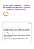 WGU C483 Principles of Management Pre-Assessment &vert; Questions and verified Answers complete Solutions &vert; A&plus; Graded &vert; 2026 Updates &vert; 100&percnt; correct
