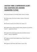 ANATOMY NBME COMPREHENSIVE SCRIPT 2026 QUESTIONS AND ANSWERS GUARANTEED TO PASS