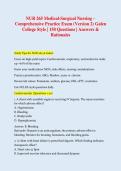 NUR 265 &vert; Med-Surg Comprehensive Practice Exam Version 2 &vert; 150 Questions & Rationales &vert; Galen 2026