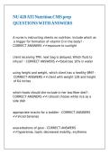NU 428 ATI Nutrition CMS prep QUESTIONS WITH ANSWERS