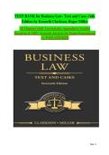 Test Bank for Business Law&colon; Text and Cases&comma; 16th Edition &vert; Exam Questions & Verified Answers