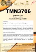 TMN3706 Assignment 4 &lpar;COMPLETE ANSWERS&rpar; 2026 - DUE 31 August 2026