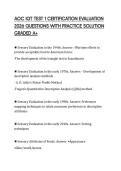 AOC IQT TEST 1 CERTIFICATION EVALUATION 2026 QUESTIONS WITH PRACTICE SOLUTION GRADED A&plus;
