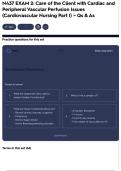 N437 EXAM 2&colon; Care of the Client with Cardiac and Peripheral Vascular Perfusion Issues &lpar;Cardiovascular Nursing Part I&rpar; &ndash; Qs & As