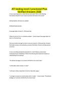 ATI testing level 2 proctored Plus Verified Answers 2026