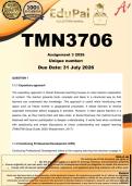  TMN3706 Assignment 3 &lpar;COMPLETE ANSWERS&rpar; 2026 - DUE 31 July 2026