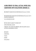 AORN PERIOP 101 FINAL ACTUAL PAPER 2026 QUESTIONS WITH SOLUTIONS GRADED A&plus;