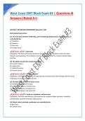 WEST COAST EMT Final Exam Prep Test Bank Newest Actual Exam With Complete 280 Questions And Correct Detailed Answers &lpar;Verified Answers&rpar; &vert;Already Graded A&plus;