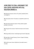 AORN PERIOP 101 FINAL ASSESSMENT TEST 2026 TESTED QUESTIONS WITH FULL SOLUTION GRADED A&plus;