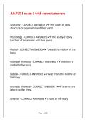 A&P 251 exam 1 with correct answers