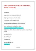A&P 251 Exam 3 UPDATED QUESTIONS WITH ANSWERS&period;