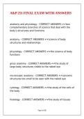 A&P 251 FINAL EXAM WITH ANSWERS
