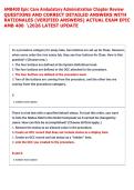 AMB400 Epic Care Ambulatory Administration Chapter Review  QUESTIONS AND CORRECT DETAILED ANSWERS WITH  RATIONALES &lpar;VERIFIED ANSWERS&rpar; ACTUAL EXAM EPIC  AMB 400  2026 LATEST UPDATE  