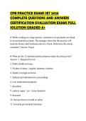 CPB PRACTICE EXAMS SET 2026 COMPLETE QUESTIONS AND ANSWERS CERTIFICATION EVALUATION EXAMS FULL SOLUTION GRADED A&plus;